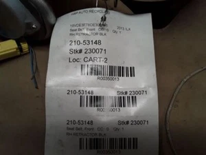 13 ILX PASSENGER FRONT SEAT BELT RETRACTOR (P/N 04814-TX6-A01ZC) 350013 - Bild 1 von 12