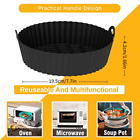 2 Pieces Air Fryer Liners Black Silicone Basket Silicone Liners For Air Fryers