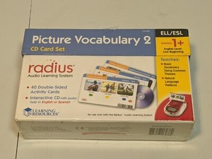 Radius Audio Learning System Picture Vocabulary 2 CD Card Set ESL Gr 1+