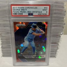 George Brett 2017 Panini Chronicles RED Crystals Prizm #40🔥 PSA 9 Pop 1 No 10’s