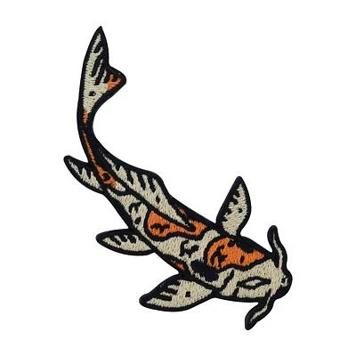 FINALLY HOME Koi Fish Patch | Stiratrice per animali, patch per pesci di mare, beige Giappone toppe da stiro