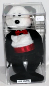 2006 8.5" TY BEANIE BABY BABIES HALLOWEEN BARON VAN PYRE DRACULA BEAR MWMTs+CASE - Picture 1 of 2