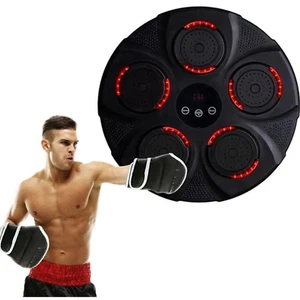 Cible de Boxe Musicale Intelligente - LED, Bluetooth, Rechargeable USB - Foto 1 di 6
