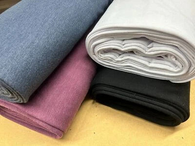 FRENCH COTTON TERRY LOOP BACK JERSEY FABRIC KNITTED MATERIAL - Image 1 of 2