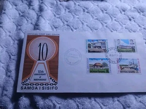 SAMOA-(-1972-)-10TH. ANNIV.INDEPENDENCE-FDC-# 80 - Picture 1 of 2