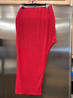 SHEIN CURVE Skirt Red Long PENCIL MINI TO Maxi W/ Slit Sz 1X SLINKY & Textured