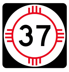 Carretera Estatal de Nuevo México 37 Pegatina R4128 Señal de carretera Calcomanía de señal de tráfico - Imagen 1 de 1