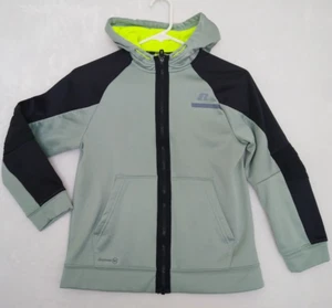 Russell Boys Fleece Jacket L (10/12) Green Zip Dry-power 360 Reflective Hooded.. - Picture 1 of 24