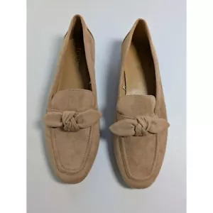 J. Crew Sueded Bow Loafers Womens Size9 M Brown NWOT BT270 - Picture 1 of 7