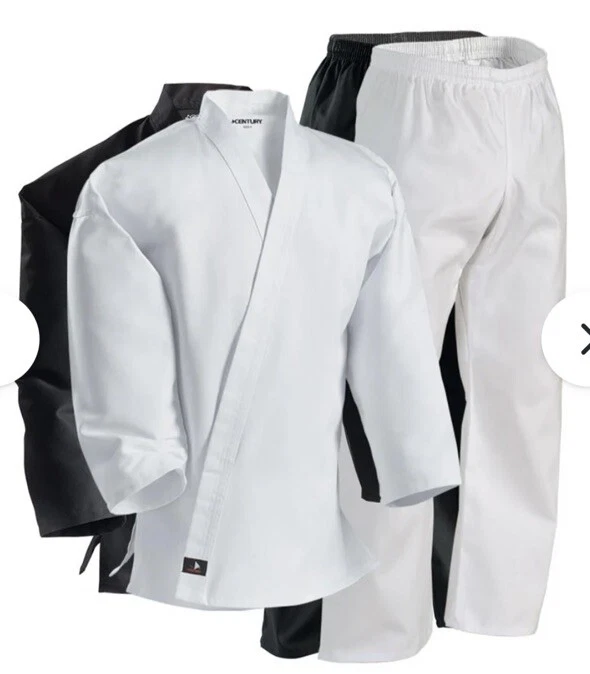 Century 7 oz. Middleweight Student Uniform Elastic Pant - White XS Size 0000 - Image 1 of 4