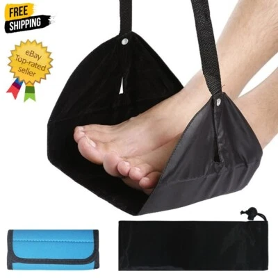 AFUNTA Travel Foot Rest & Neoprene Suitcase Handle Grip, Airplane/Office Foot Hammock