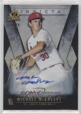 2021 Bowman Draft Bowman Invicta Auto /99 Michael McGreevy #BI-24 Auto - Image 1 of 2