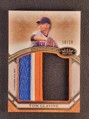 Parche prodigioso Topps Tier One 2015 Tom Glavine Jumbo 4 colores juego usado 10/10 Foto 1 de 3
