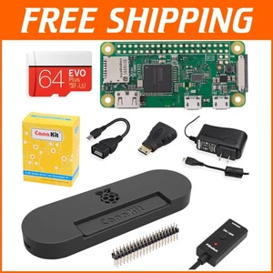 Raspberry Pi Zero W Complete Starter Kit - 64GB Edition with Glossy Black Case - Picture 1 of 6