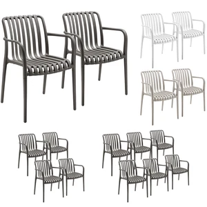 Gartenstühle Balkonstuhl Outdoormöbel wetterfest pflegeleicht modernes Design - Bild 1 von 37