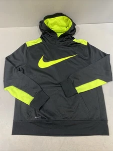 Nike Dri Fit Therma Pullover Hoodie Black Yellow Youth Size XLarge XL - Picture 1 of 12