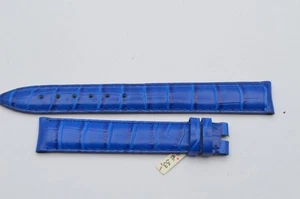 CHOPARD LEDER ARMBAND 15MM FÜR DORNSCHLIESSE 14MM VINTAGE BLAU - Picture 1 of 2