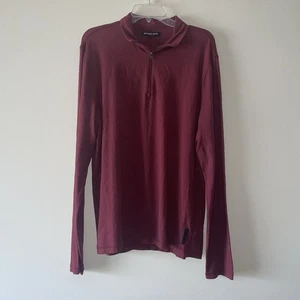 Michael Kors XL Burgundy 1/4 Zip Long Sleeve Activewear Women’s Pullover - Picture 1 of 3