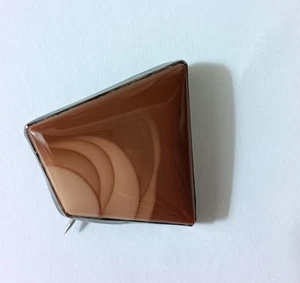 1970's bruneau Idaho Jasper & Sterling Silver Brooch - Picture 1 of 4