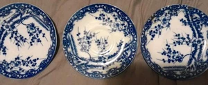 Juego de 3 Platillos Pequeños Flow Blue Hechos en Japón Ocupado 5" Diámetro Reemplazos - Imagen 1 de 6