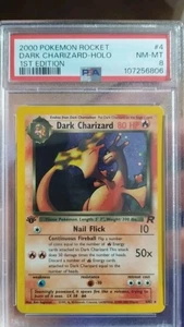 Pokemon Dark Charizard 4/82 Team Rocket 1st Edition Holo Psa 8 - Imagen 1 de 3