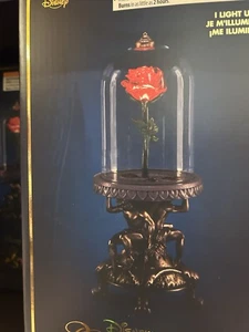 Disney Parks Beauty and the Beast Light-Up Enchanted Rose Replica Figurine NIB - Picture 1 of 14