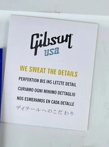 Gibson USA Inspection Checklist Case Candy 2012 -2017 Les Paul SG Explorer V - Picture 1 of 2