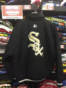 Giacca cappotto trapuntato vintage RARO starter Chicago White Sox Diamond grande #1840 - Foto 1 di 11
