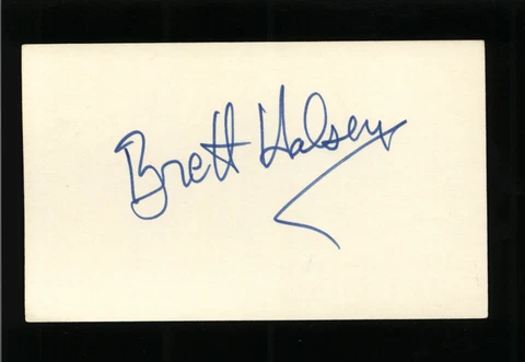 Brett Halsey Actor Signed 3x5 Index Card The Godfather III Cover
