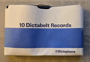 Dictaphone Dictabelt Records – Pack of 10 Blue Belts – Vintage Dictation Media - Picture 1 of 3