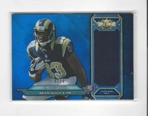 2012 Topps Triple Threads Sapphire Brian Quick Rookie JERSEY Rams 04/10 - Picture 1 of 1