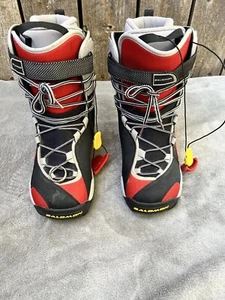 Salomon Ivy Auto Fit Snowboarding Boots Womens Size 8 Lace Up Red Black Gray - Picture 1 of 11