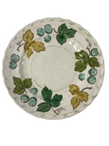Metlox Vineyard Salad Plate Poppytrail Vernon Grapes & Leaves USA Cali Pottery - Picture 1 of 4
