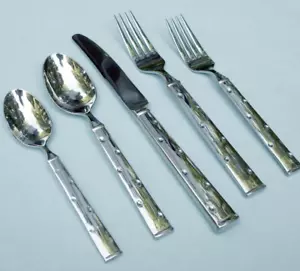 Kate Spade New York Larabee Dot 5-Piece Flatware Set 18/10 Stainless New - Picture 1 of 6
