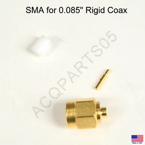 Omni-Spectra 2001-5032-00 SMA Male Plug Connector for 0.085” Semi-Rigid Coax - Picture 1 of 3