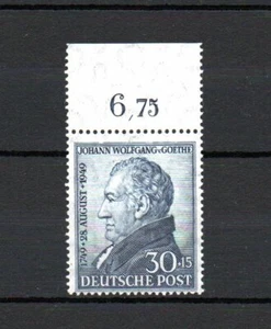 Germany 1949 def. stamp J.W.von Goethe (Michel 110) nice MNH - Picture 1 of 2