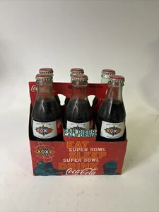(A04) Super Bowl XXXII-25 de enero de 1998 San Diego, CA - Paquete completo de 6 botellas de Coca-Cola - Imagen 1 de 10