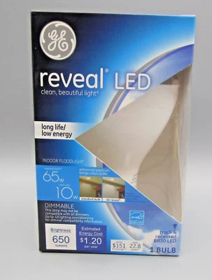 GE~Reveal LED BR30 10W 65W Track & Recessed Indoor Floodlight Light Bulb 92470 - Image 1 of 4