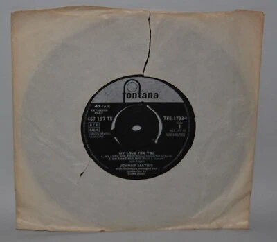 Johnny Mathis - My Love For You - 1961 Vinyl 7" EP - Fontana TFE.17334 - Image 1 of 3
