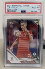2021-22 UEFA Champions League 1st Edition Luka Sucic Black  #/10 PSA 10