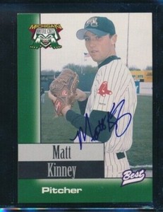 1997 Best #16 Matt Kinney Michigan Battlecats signed auto autograph swsw6
