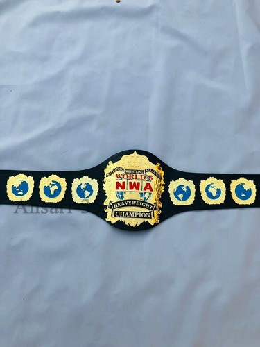 Cintura NWA World's Heavyweight Wrestling Champion Placcata 4 mm zinco e oro 24K