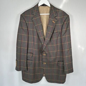 Chaqueta Blazer DAKS Signature L 100% Pura Lana Nueva Cuadros 2 Botones Ropa de Campo - Imagen 1 de 18