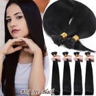 100S-300S Stick I Tips Real Human Hair Extensions Nano Ring Pre Bonded Full Head