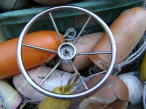 Auténtica rueda de barco de acero inoxidable de 16 pulgadas (XR8-2959) - Imagen 1 de 3