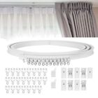 Bendable Silencer White Curtains Visible Track Plastic Curtain Rail