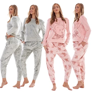 Ladies Disney Dalmation ,Dumbo Soft Luxury Velour Lounge Pyjama Set - Ex Store - Picture 1 of 17