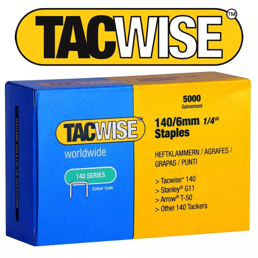 Tacwise 140 Series 6mm Staples for Staple Gun - Pack of 5000 - Image 1 of 1