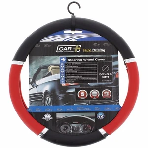 Schwarz Rot & Chrom Luxus Auto Lenkrad Hülle Abdeckung Sumex - Bild 1 von 5