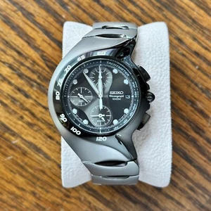 Seiko Watch CHRONOGRAPH TACHYMETER 7T62-OAMO AO UNIQUE JAPAN Y2K Star Trek timer - Picture 1 of 10